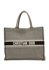 Large Book Tote, &pound;1,200, Handbags, Black/White, Canvas, Front view